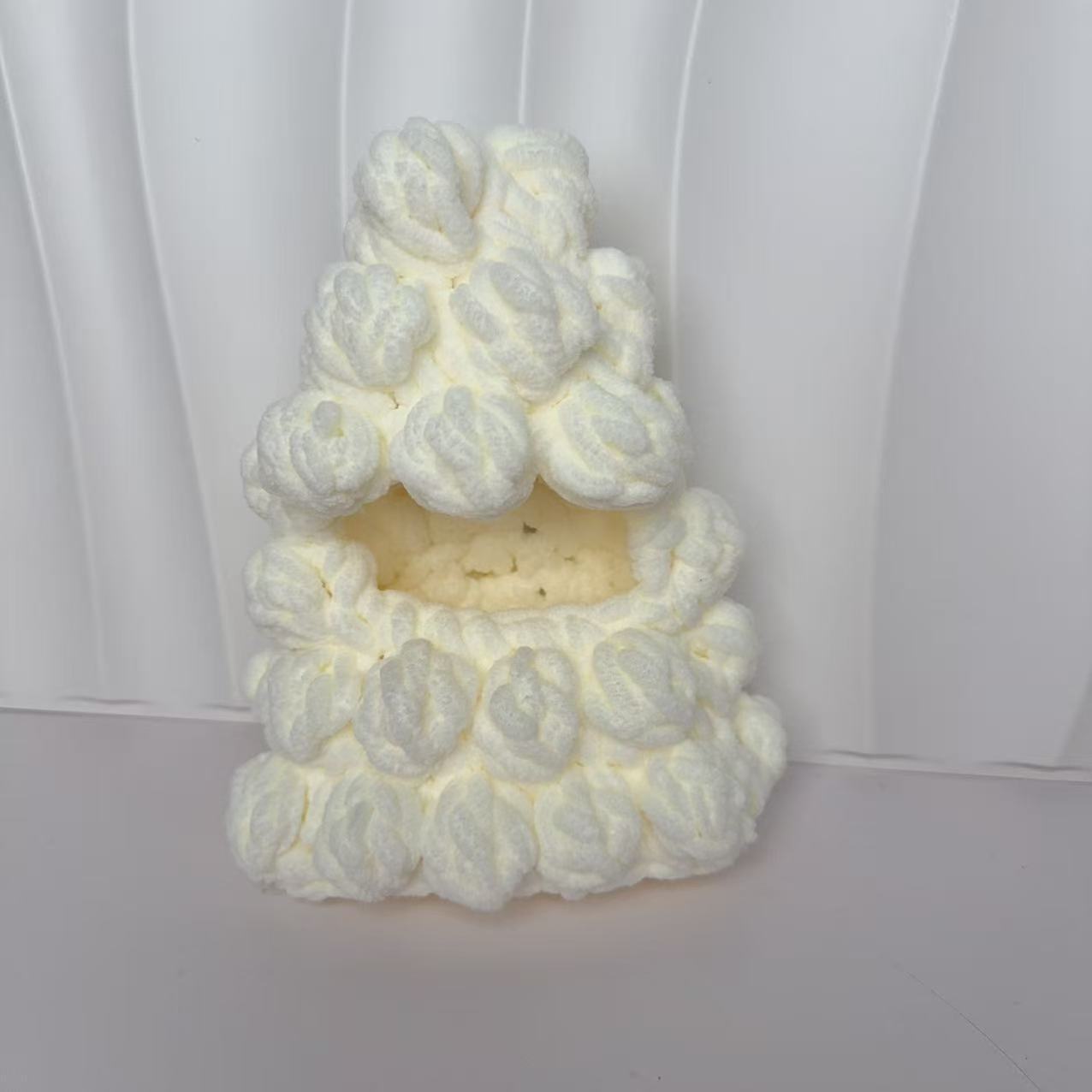 Couvre-chef sapin de Noël blanc