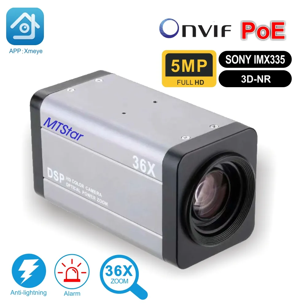 MTSTAR Poe SONY IMX335 3D-NR 36X Zoom Kamera HD 5MP