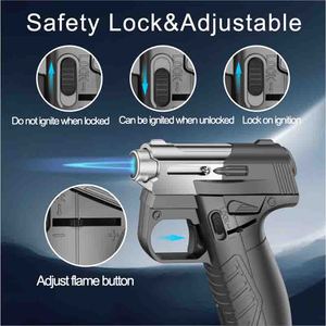 GF-818 2025 An Toàn Công Suất Cao Tùy Chỉnh Thiết Kế Hot Bán Súng Hình Dạng Refillable Butan <span class=keywords><strong>Torch</strong></span> Nhẹ Hơn Cho Hút Thuốc Nhà Bếp - Product Image 6