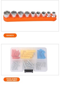 ชุดเครื่องมือช่าง109ชิ้นชุดคอมโบกล่องใส่เครื่องมือภายในบ้านชุดเครื่องมือพลาสติกสำหรับการบำรุงรักษาบ้านและสำนักงานแบบ DIY ทุกวัน - Product Image 3