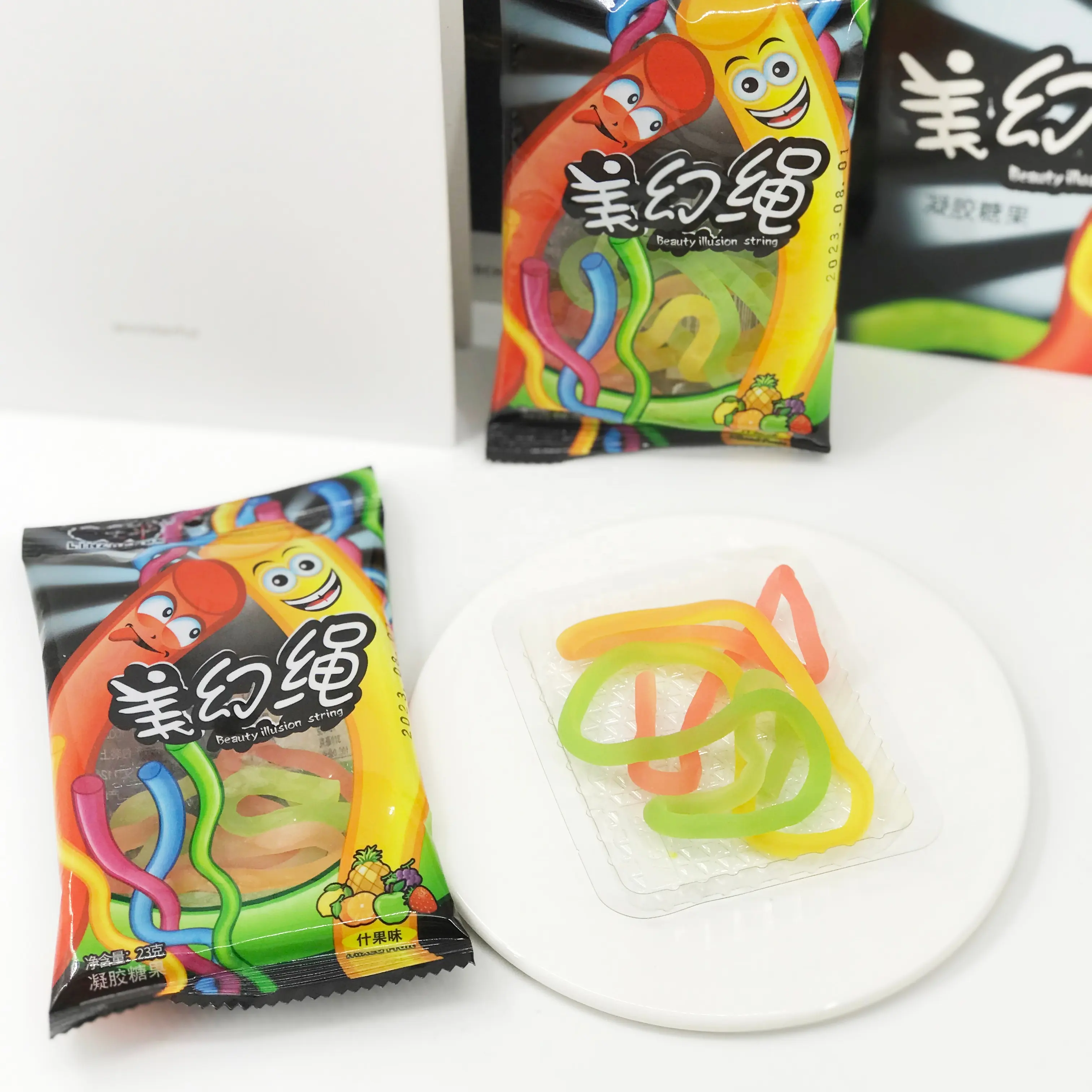 Gummi Candi Rope Doces frutados Fábrica De Doces Para Criança