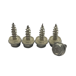 Inç ve metrik ölçüm sistemlerinde mevcut galvanizli karbon çelik altıgen kendinden kılavuzlu vida Ruspert kaplama - Product Image 1