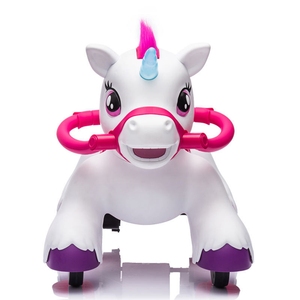 2024 Лидер продаж, детская машинка в форме единорога с мехом, 6 В - Product Image 3