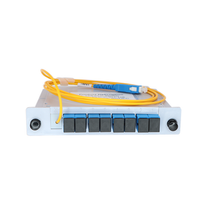 <strong>1</strong>*<strong>8</strong> <strong>1</strong>:<strong>8</strong> <strong>1</strong> to <strong>8</strong> 1x8 SC/UPC Hybrid Cassette Card Inserting <strong>Splitter</strong> Module <strong>1</strong>:<strong>8</strong> Ports Fiber Optical PLC <strong>Splitter</strong> with <strong>1</strong>.5m Pigtail - Product Image 4