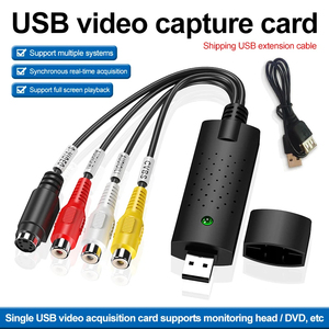 USB音频视频采集卡适配器，带USB电缆USB 2.0至RCA视频采集转换器，用于电视DVD VHS采集设备 - Product Image 3