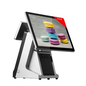 LKS-POS990 Новый 15 дюймов с плоским экраном емкостный сенсорный экран pos терминал pos с встроенным MSR и 58 80 мм термальный принтер - Product Image 5
