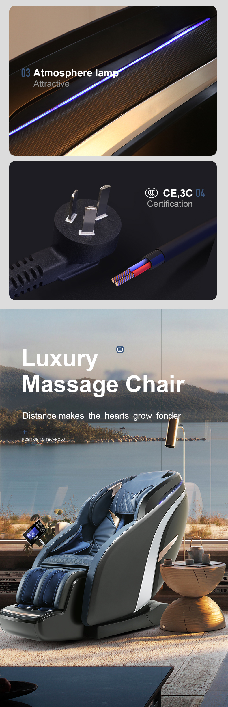 Jare A9 New Arrival OEM ODM Cheap Price Hot Sales Zero Gravity 4D Electric Heated Vibration SL-Track Full Body Massage Chair