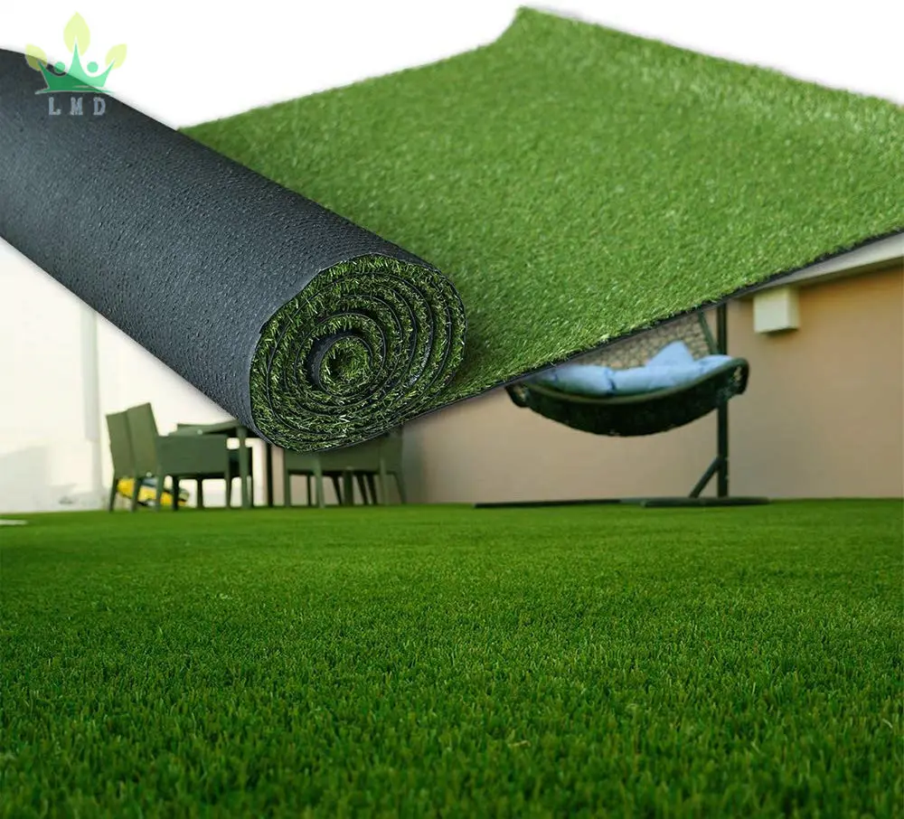 Césped Artificial, césped sintético de lujo, césped grueso, campo de fútbol-perfecto para paisaje interior/exterior