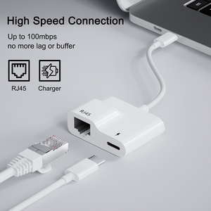 USB C Ethernet adaptörü tip C LAN Gigabit Ethernet RJ45 ağ adaptörü kablolu LAN dönüştürücü iPad Android için macbook pro - Product Image 2