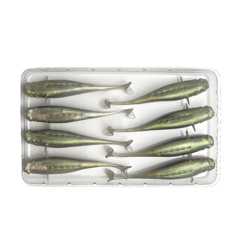 4 green striped-8 strip tray-bagged