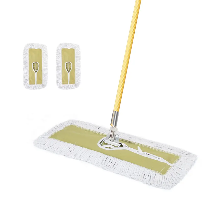 Household indoor and industrial cleaning mop floor clean cotton dust flat mop for sale