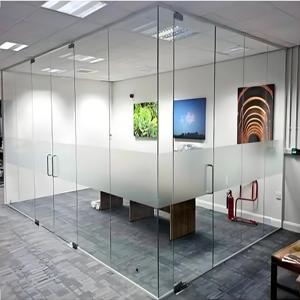 Full Height Frameless Glass <strong>Partition</strong> <strong>System</strong> for Offices Energy Efficient Anti-UV Secure Office <strong>Partitions</strong>