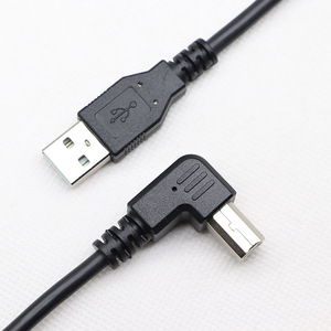 Usb电缆a型至b型直角打印机电缆USB2.0 a公插头至直角USB B公打印机扫描仪电缆 - Product Image 1