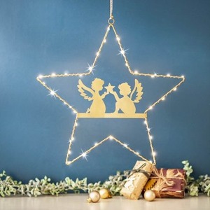 Stella di metallo ha condotto la luce della stringa del filo di rame per la decorazione delle vacanze di natale funzione del Timer della batteria - Product Image 3