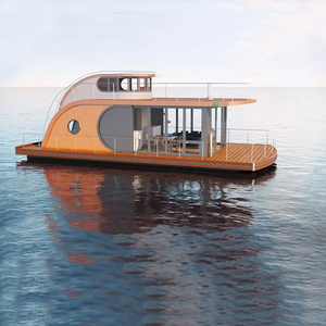 Çin tarzı lüks alüminyum duba Houseboat yüzer Platform su parti evi yüzen bot