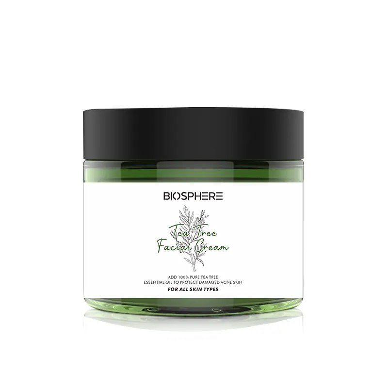 Crème végétalienne Anti-rides nourrissante Pop populaire pour le visage, crème hydratante pour arbre à thé, crème blanchissante pour le visage pour hommes