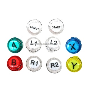 1セット30mmクリア押しボタンBX L1 L2 R1 R2 Neo GeoアーケードコンソールDIYマシンセレクトスタートゲームコントローラー - Product Image 1