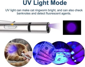 Multifunktions-Katzenjagd-Spielzeug-Wiederauf ladbarer Laserpointer mit 7 einstellbaren Mustern für Heimtier übungen und-training/ - Product Image 5