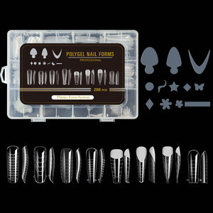 288Pcs/Box Dual Forms Set Nails Quick Building Poly Nail Gel Mold with Silicone French Stickers for Nail Extension <strong>Tips</strong> - Product Image 1