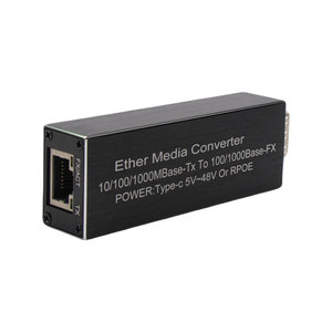 Micro Mini Tamaño 10 100 1000BASE-T a 100 1000BASE-X SFP Convertidor de medios de fibra 5V Entrada USB tipo C o alimentado por PoE - Product Image 4