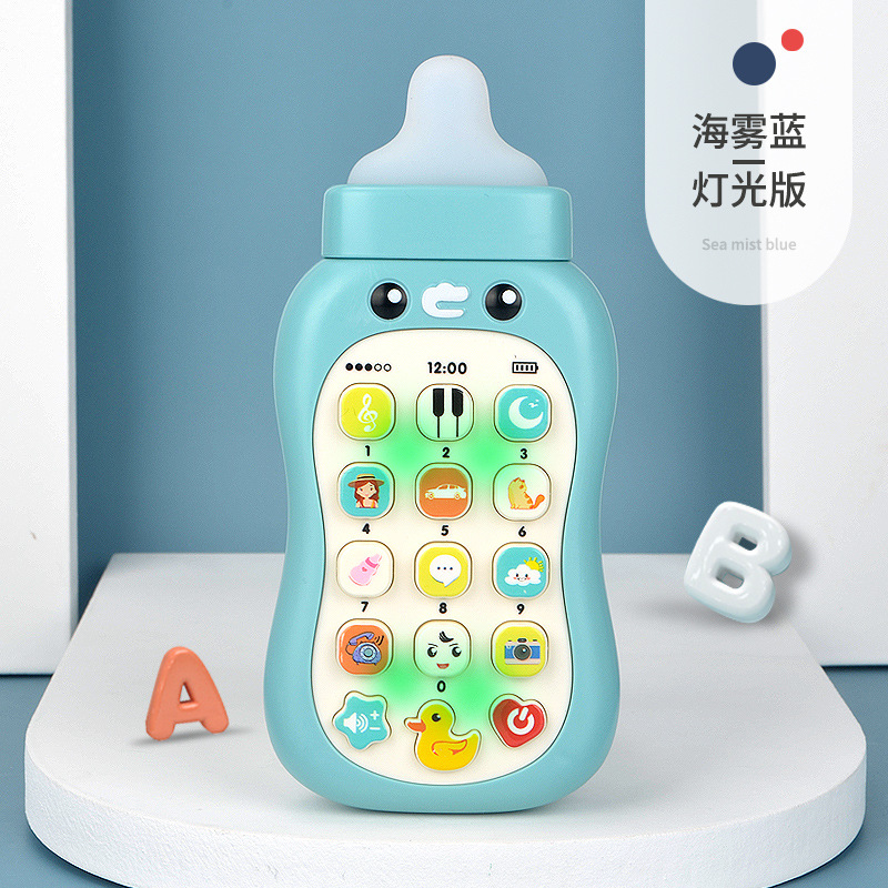 Bouteille de gomme téléphone-bleu