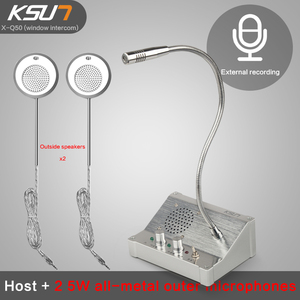 KSUN Q50-sistema de intercomunicación bidireccional para banco, Walkie Talkie para ventana, comunicación sin contacto, para negocios