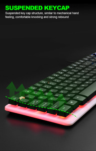 Juego completo de teclado flotante, sensación mecánica, juego luminoso de teclado y ratón, teclado y ratón para juegos, combos de teclado y ratón - Product Image 6