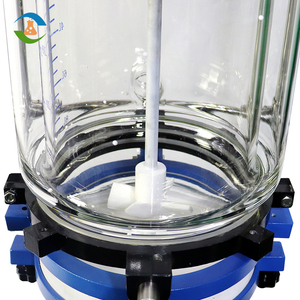 Reator químico revestido, 10l 20l 50l 100l 150l laboratório reator de vidro duplo camada jaqueta com placa de filtro - Product Image 5