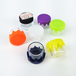 Biểu Tượng Tùy Chỉnh Thiết Kế In Ấn Và Silicone Nhỏ Giọt Hình Dạng Không Khí Chặt Chẽ Nắp Tập Trung Thủy Tinh <span class=keywords><strong>Container</strong></span> Jar Với Tùy Chỉnh Kích Thước/Hình Dạng - Product Image 3