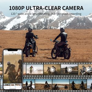 FX30CPROモーターサイクルインターホンFodsports防水HD1080P2ライダーBluetoothFM Wifiヘルメット1000Mモトヘッドセットインターホン
