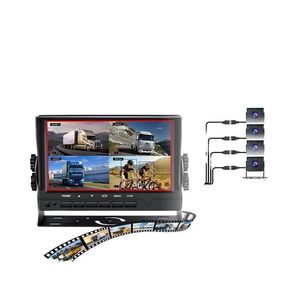 Sistema de marcha atrás de vehículo de 7 pulgadas con cuatro monitores Sistema de asistencia de marcha atrás de coche Cámara de visión nocturna Bsd Kit de monitoreo de punto ciego - Product Image 1