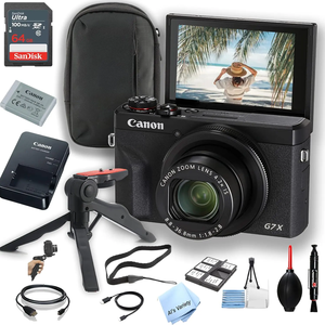 Satış teklifi Power_Shot G7X Mark III dijital fotoğraf makinesi 4.2x optik Zoom objektifi CMOS sensör SD uyumlu 1080p siyah renk - Product Image 1