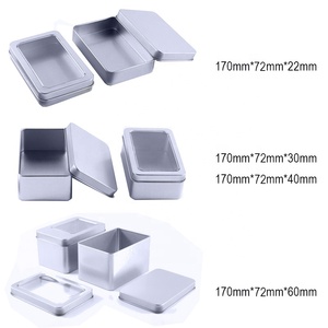 Scatola di latta di metallo rettangolare vuota scatola di latta quadrata scatola di latta personalizzata scatola di latta personalizzata regalo scorrevole (NIR08) - Product Image 3