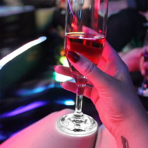 夜总会酒吧派对花瓶辉光瓶玻璃啤酒杯定制发光二极管垫汽车杯垫贴纸饮料灯