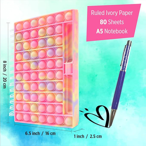 AMZ Hot multifunzionale Pop Bubble Notebook Push Fidget spirale Note Pad sollievo ansia Squeeze libro di scrittura permettono di attaccare le penne - Product Image 2