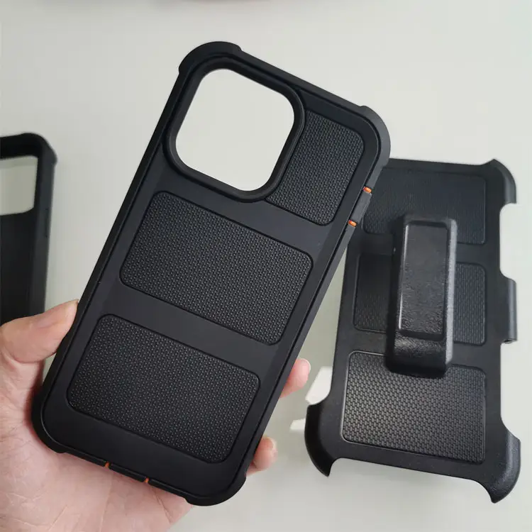 Dual-Layer Shockproof Defender Capa para iPhone 15 14 Plus 13 12 11 Pro Max Belt Clip Protective Back Phone Case Holster