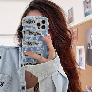 เคสดีไซน์สุดสร้างสรรค์สำหรับ iPhone 15 PRO MAX เคสยีนส์ขาดสำหรับ iPhone 11 12 13 14 15 - Product Image 4