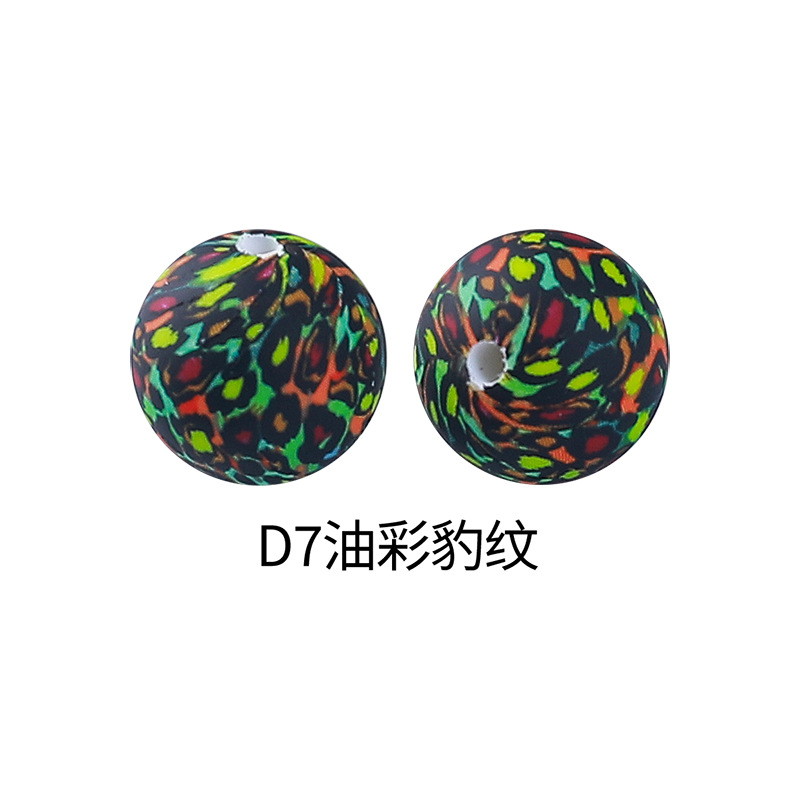 D7-estampado de leopardo al óleo