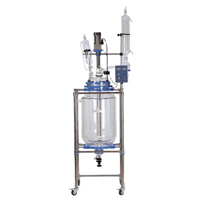 BIOBASE China Jacketed Glass Reactor com boas propriedades químicas e físicas em estoque para laboratório para hospital para venda