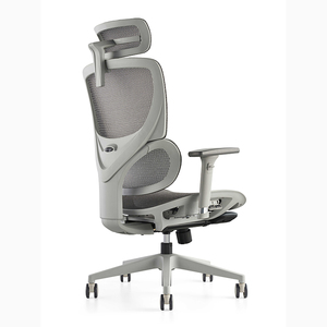 JNS 101 Foshan Factory Grey Frame Ergonomic Mesh Office Chair 150 kg Adjustable Headrest Mesh Office Chair - Product Image 3