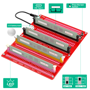 3 in 1 Combo für DDR3/4/5 RDIMM/UDIMM-Speicher tester für PC-Desktop-Computer DDR3/DDR4/DDR5-Speichertestkarte mit LED-Anzeigen
