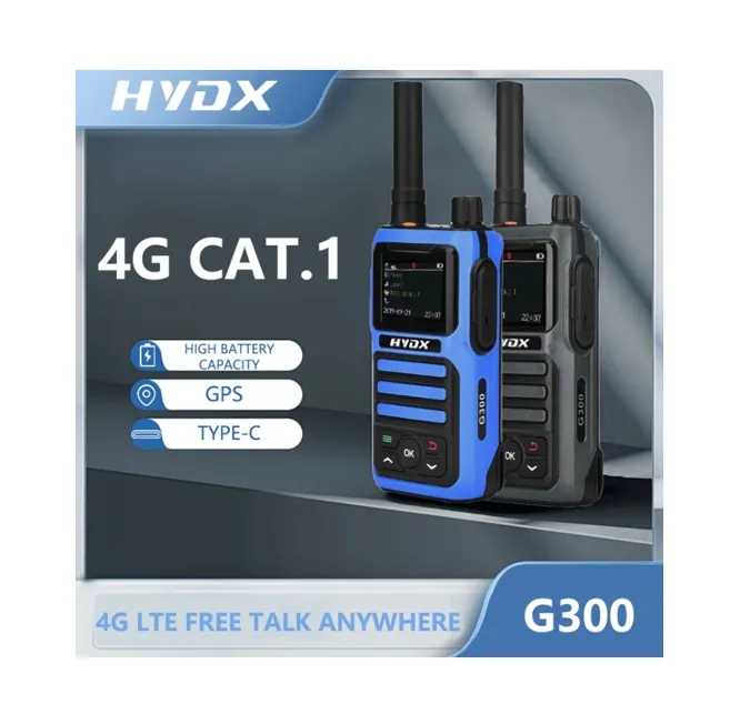 เครื่องส่งรับวิทยุHYDX-G300 Professional 4Gเครือข่ายLTE DMRวิทยุสองทางGlobal POCวิทยุGlobal PTT POCวิทยุแฮม