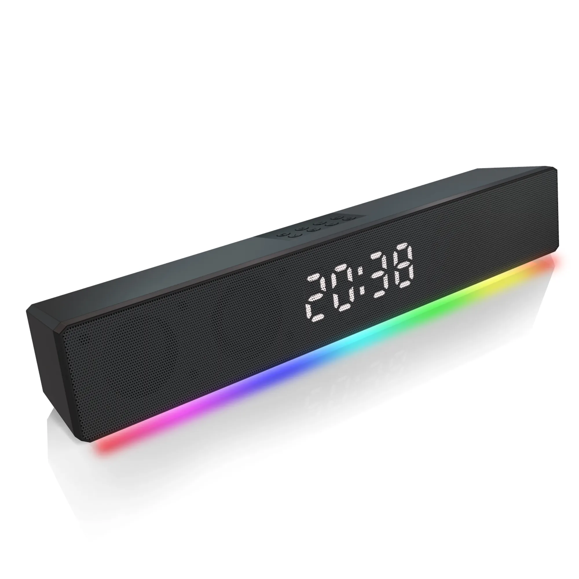 Loa Soundbars 2022 RGB Đồng Hồ Báo Thức 2400MAh 10W Loa Không Dây Loa Siêu Trầm Loa Chơi Game Trên Tv Thông Minh