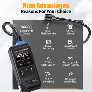 FNIRSI GD-02 0.5sサンプリング時間1ppm/1% LEL高精度長寿命CH4 C3H8 LPG可燃性ガス漏れ検出器 - Product Image 3