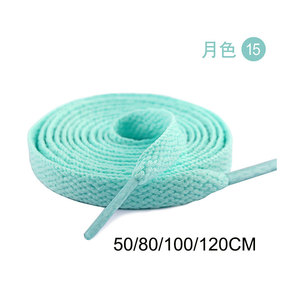 彩色平鞋带适合运动鞋滑冰定制连帽衫拉绳，带圆形橡胶端尖服装绳50/80/100/120 - Product Image 3