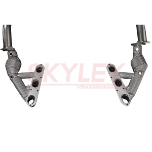High Performance Racing Valved Exhaust Pipes with <strong>Header</strong> for Porsche Cayman Boxster 987 987.2 2.7 2.9 <strong>3.4</strong> 08-12 Exhaust System - Product Image 6