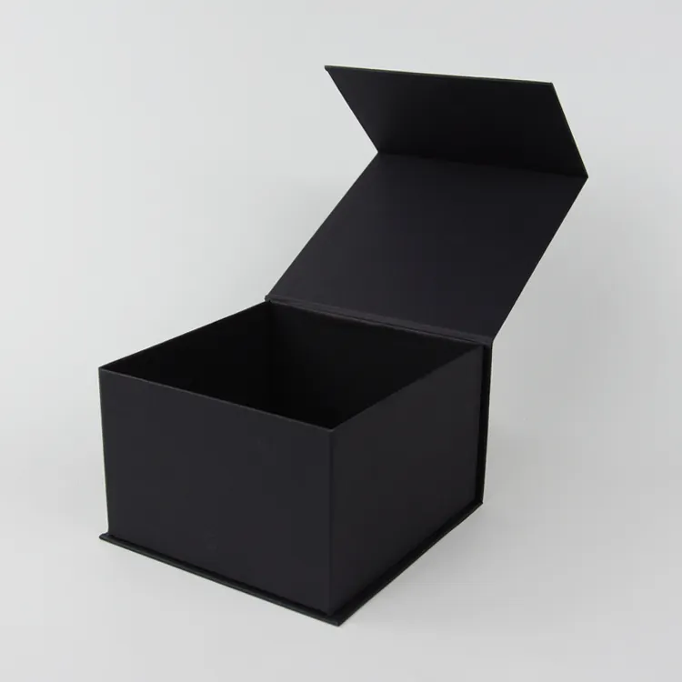 Guangzhou ucuz fiyat kabartmalı paketleme karton kutu logo özelleştirilebilir siyah manyetik katlanabilir giyim hediye kutusu toptan