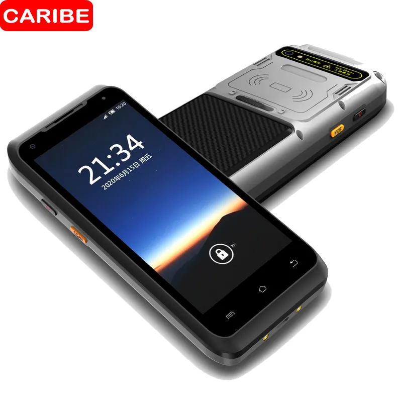 CARIBE 5.5 inç dokunmatik ekran envanter el ile sağlam Android PDA 1D 2D barkod tarayıcı
