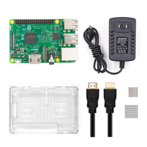 Kit di sviluppo Raspberry Pi 3 modello B Starter Kit con custodia trasparente Heatsink Edition - Product Image 1