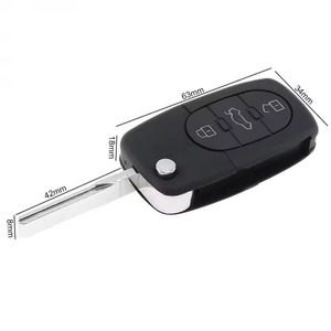 <strong>Au</strong>-di 3-Key Folding Car <strong>Remote</strong> with 48 Glass Chip and 433 Frequency 4D0837231K <strong>Remote</strong> Key with Key Blade - Product Image 1